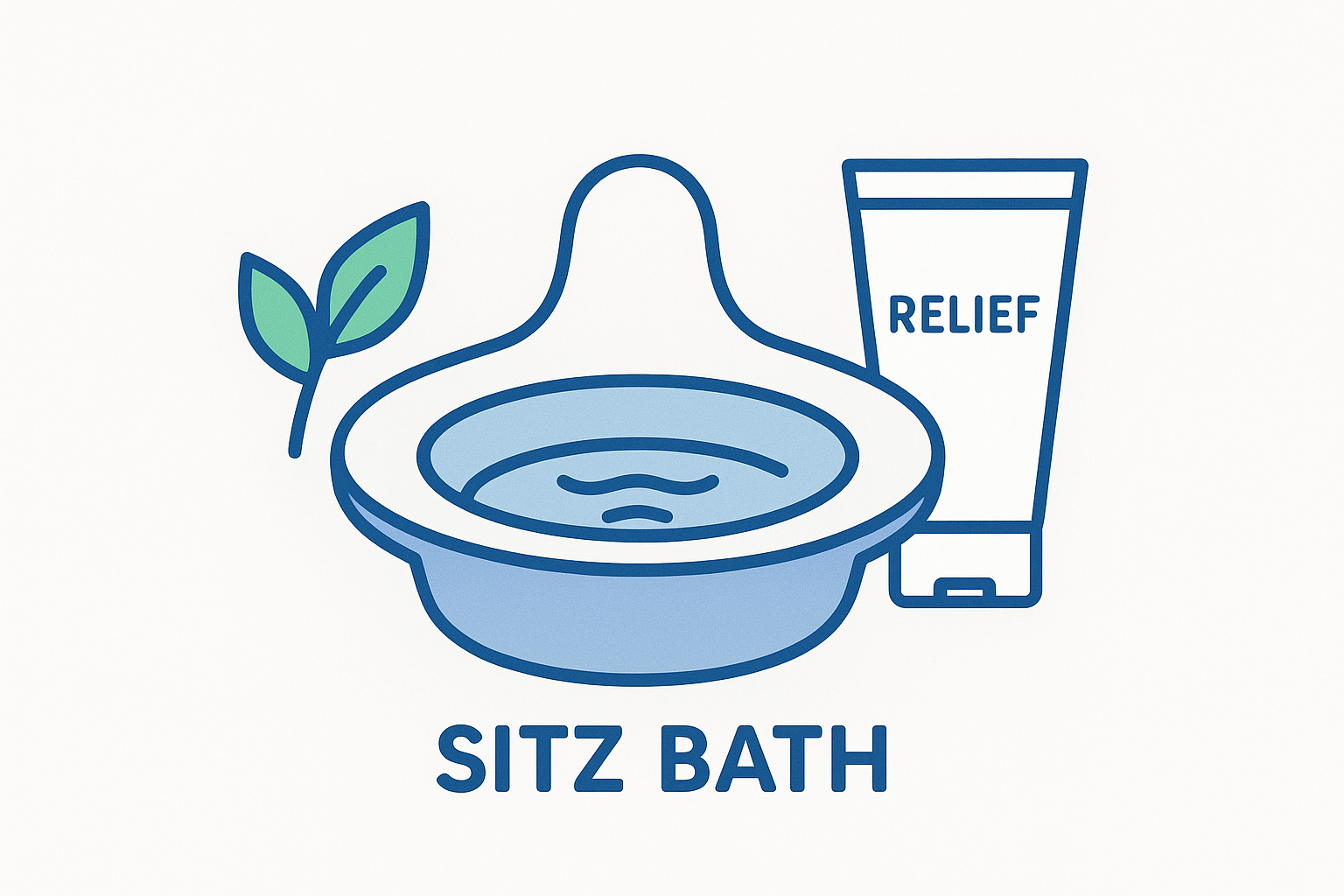 Woman finding hemorrhoid relief at home